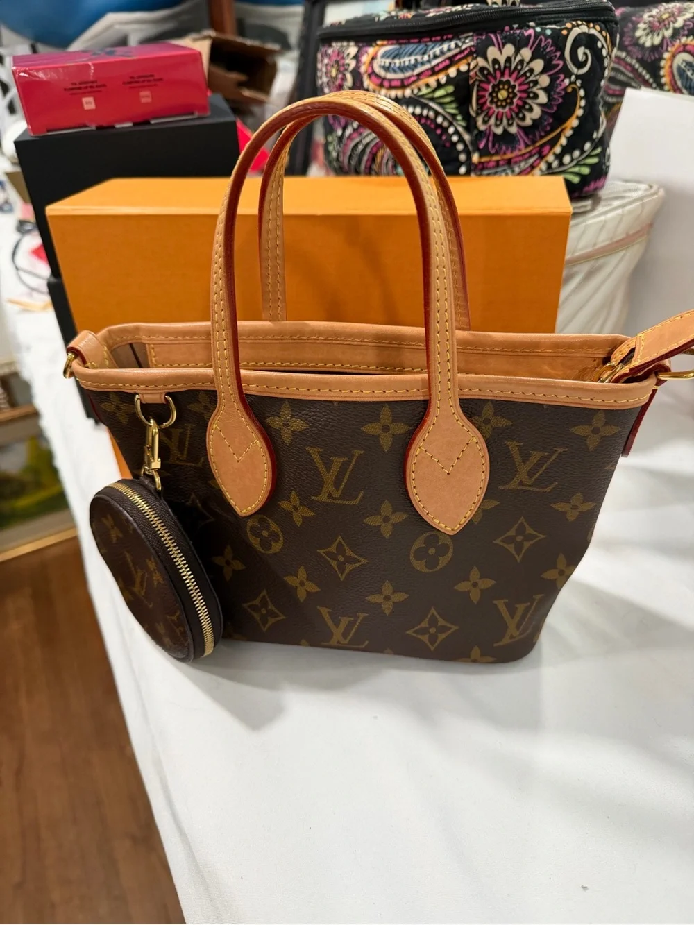 Louis Vuitton Neverful BB in Brown with Tan Trim